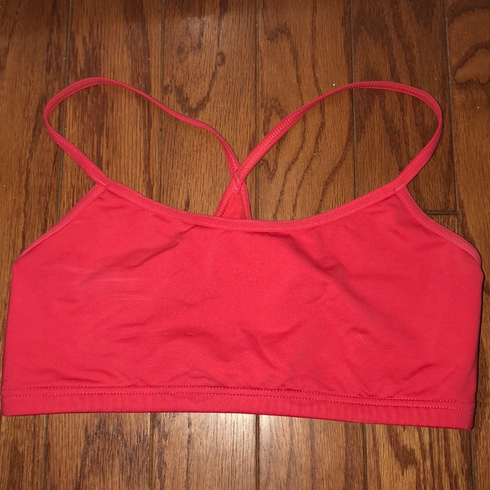 Red camisole bra top for dancers